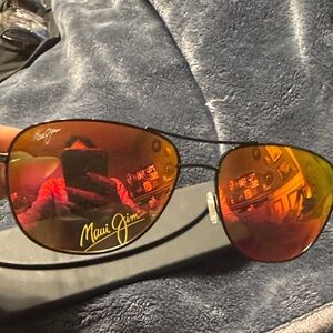 Maui Jim Sunglasses with Black Frame and Orange Lenses
